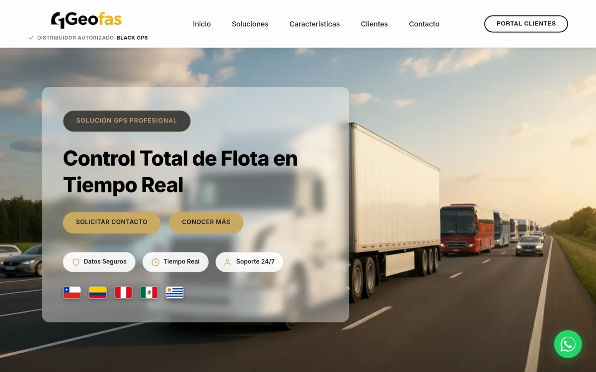 Vista previa del sitio Geofas